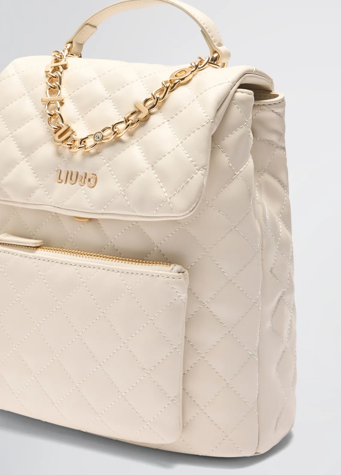 Liu Jo Mochila acolchada color crema-Mujer Mochilas