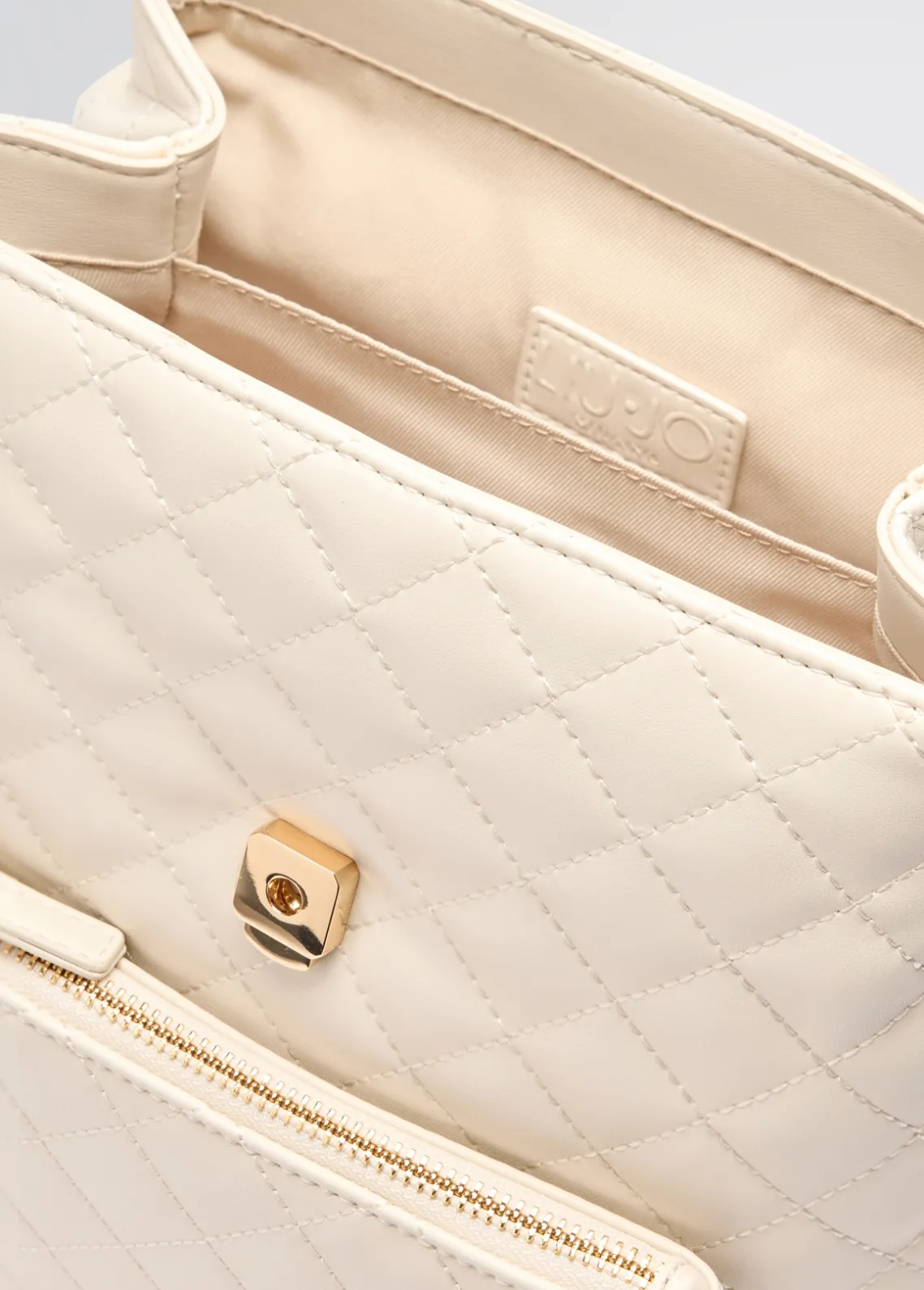 Liu Jo Mochila acolchada color crema-Mujer Mochilas