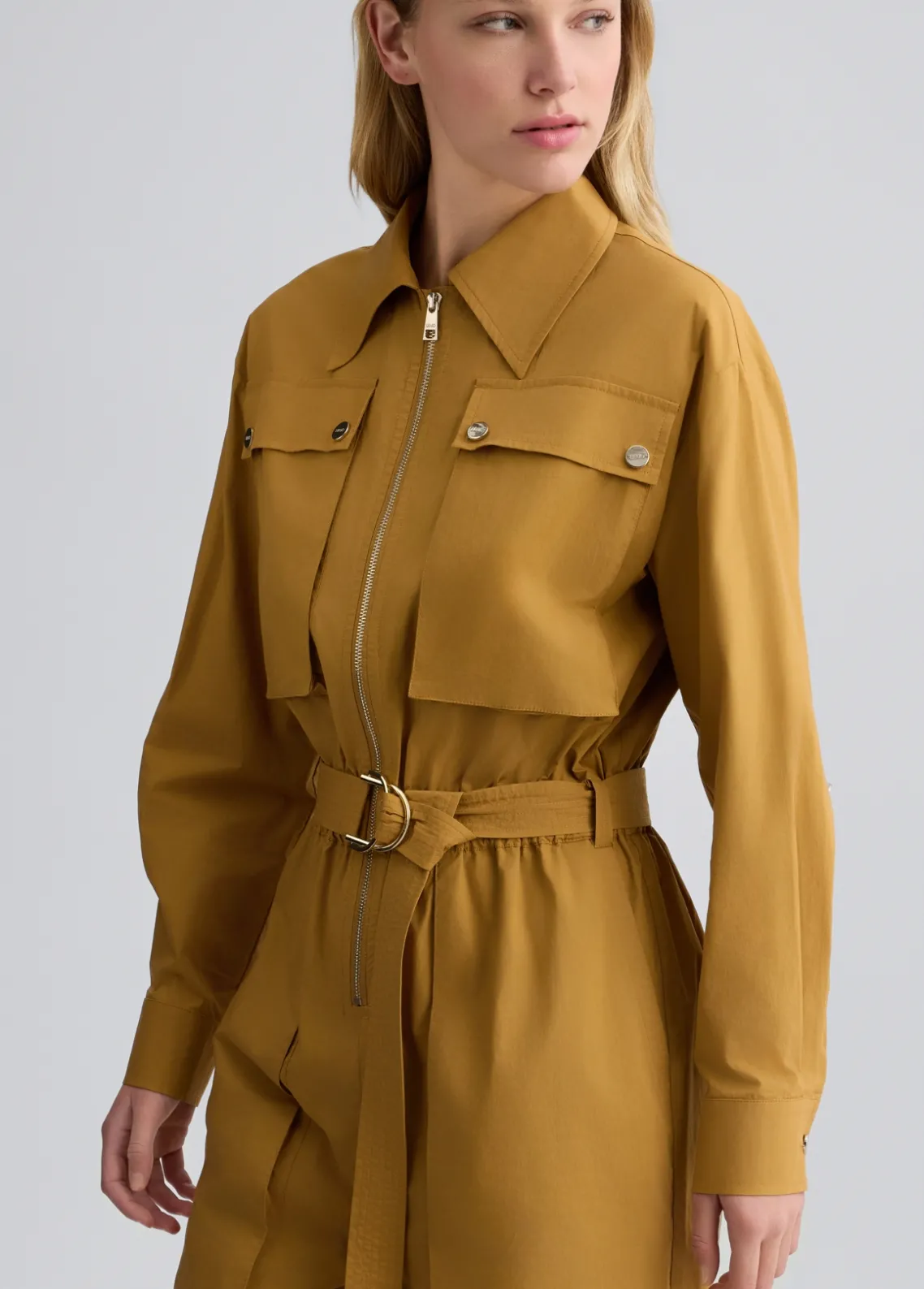 Liu Jo Mono worker color mostaza-Mujer Vestidos
