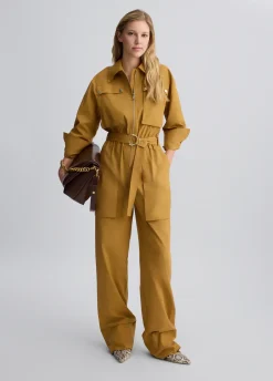 Liu Jo Mono worker color mostaza-Mujer Vestidos