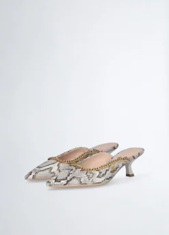 Liu Jo Mules con estampado de piel de serpiente-Mujer Zapatos De Salón