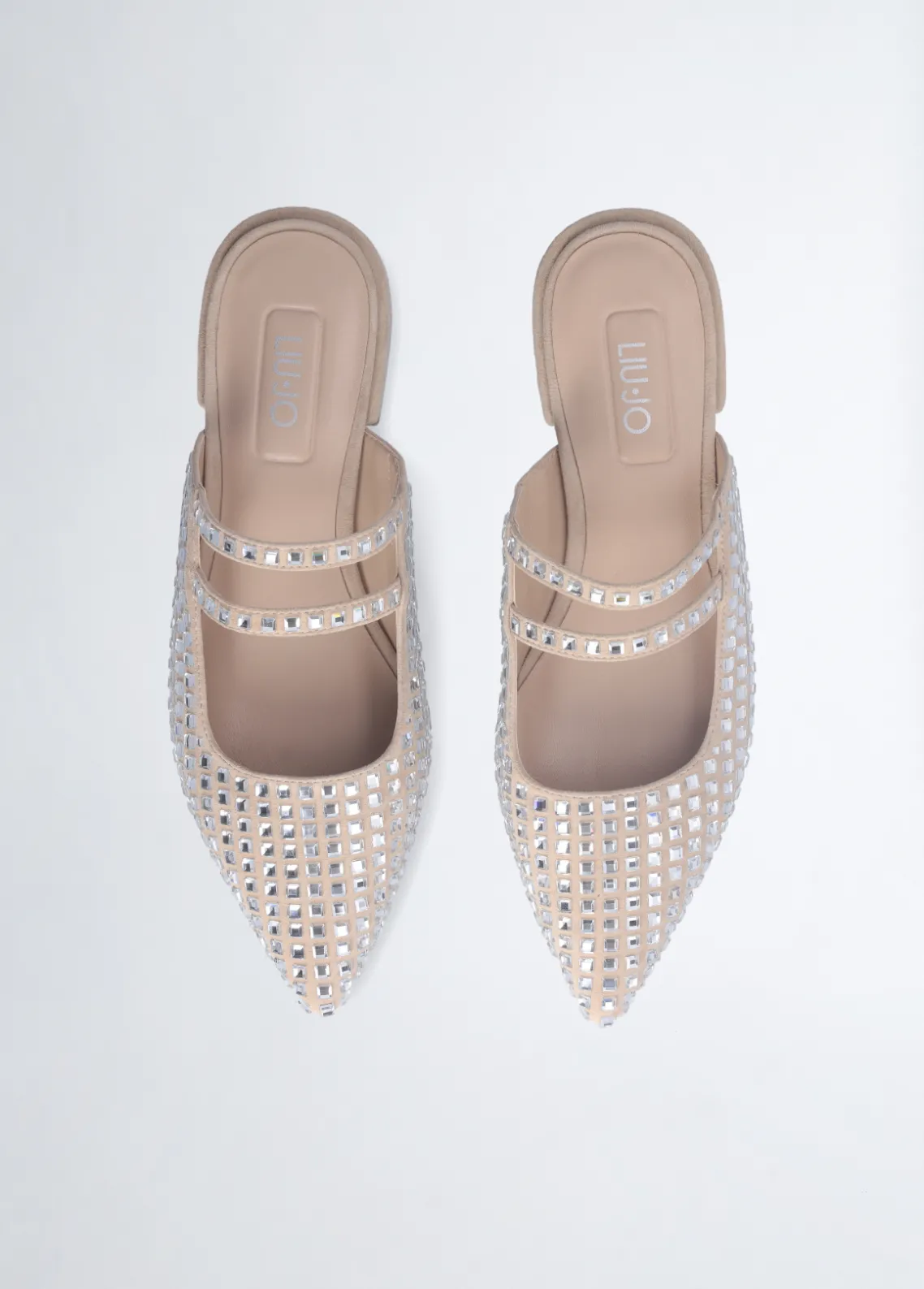 Liu Jo Mules con strass-Mujer Mocasines