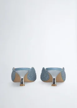 Liu Jo Mules de denim llenos de strass-Mujer Zapatos De Salón