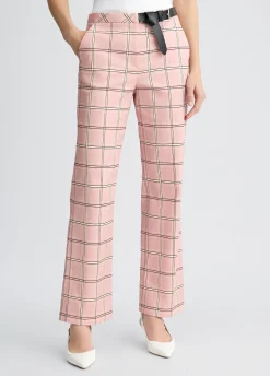 Liu Jo Pantalón acampanado a cuadros-Mujer Pantalones|Tailleur