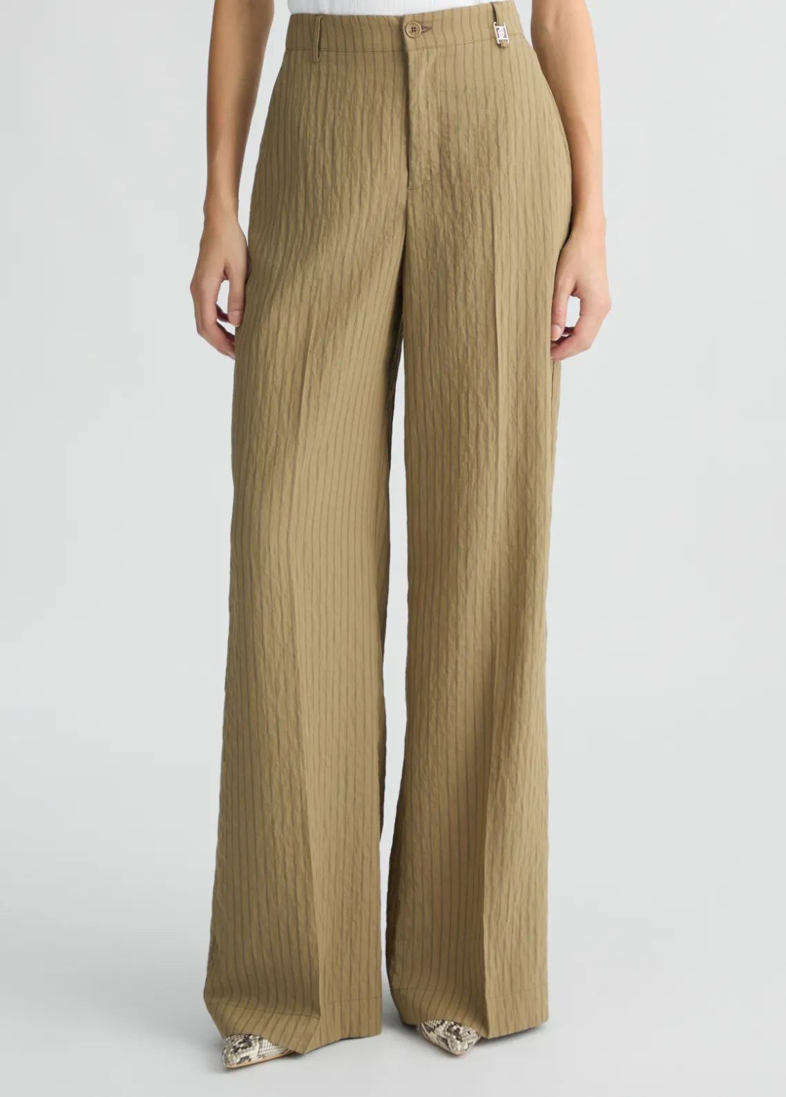 Liu Jo Pantalón acampanado a rayas-Mujer Pantalones|Tailleur