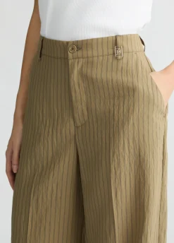 Liu Jo Pantalón acampanado a rayas-Mujer Pantalones|Tailleur