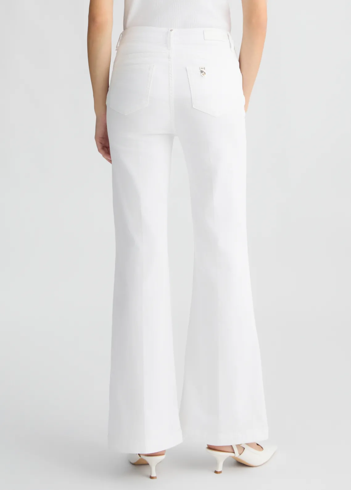 Liu Jo Pantalón acampanado con botones-Mujer Pantalones