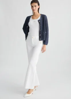 Liu Jo Pantalón acampanado con botones-Mujer Pantalones