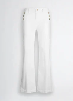 Liu Jo Pantalón acampanado con botones-Mujer Pantalones