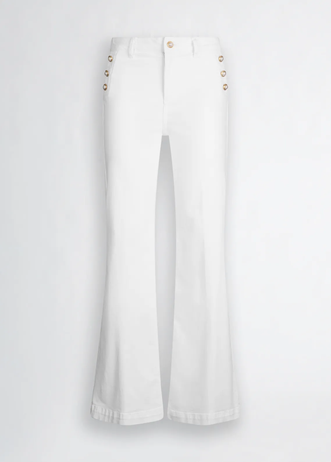 Liu Jo Pantalón acampanado con botones-Mujer Pantalones