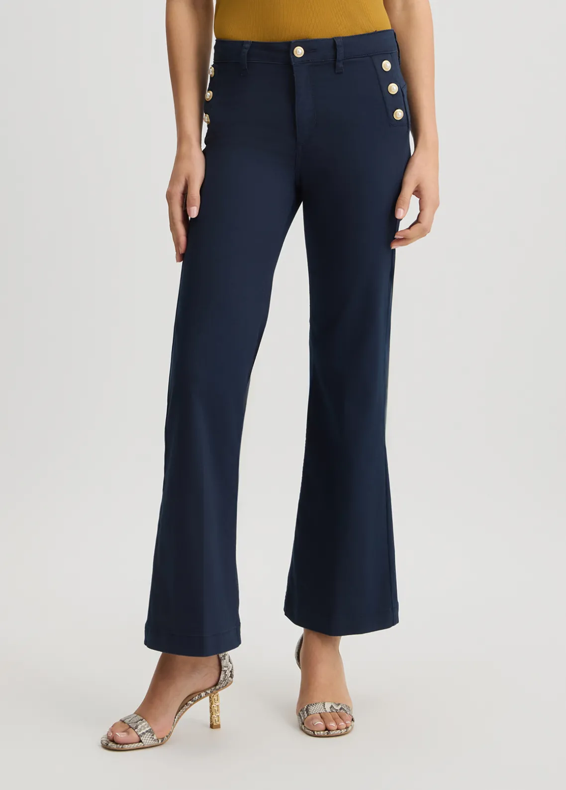Liu Jo Pantalón acampanado con botones-Mujer Pantalones