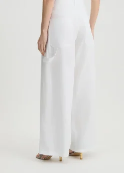 Liu Jo Pantalón acampanado de algodón-Mujer Pantalones