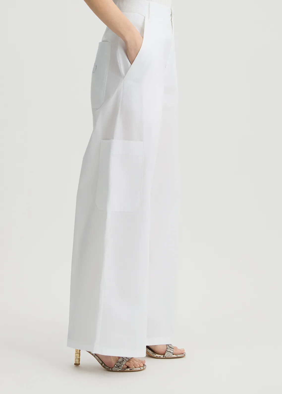 Liu Jo Pantalón acampanado de algodón-Mujer Pantalones