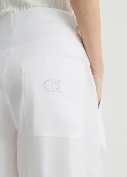 Liu Jo Pantalón acampanado de algodón-Mujer Pantalones
