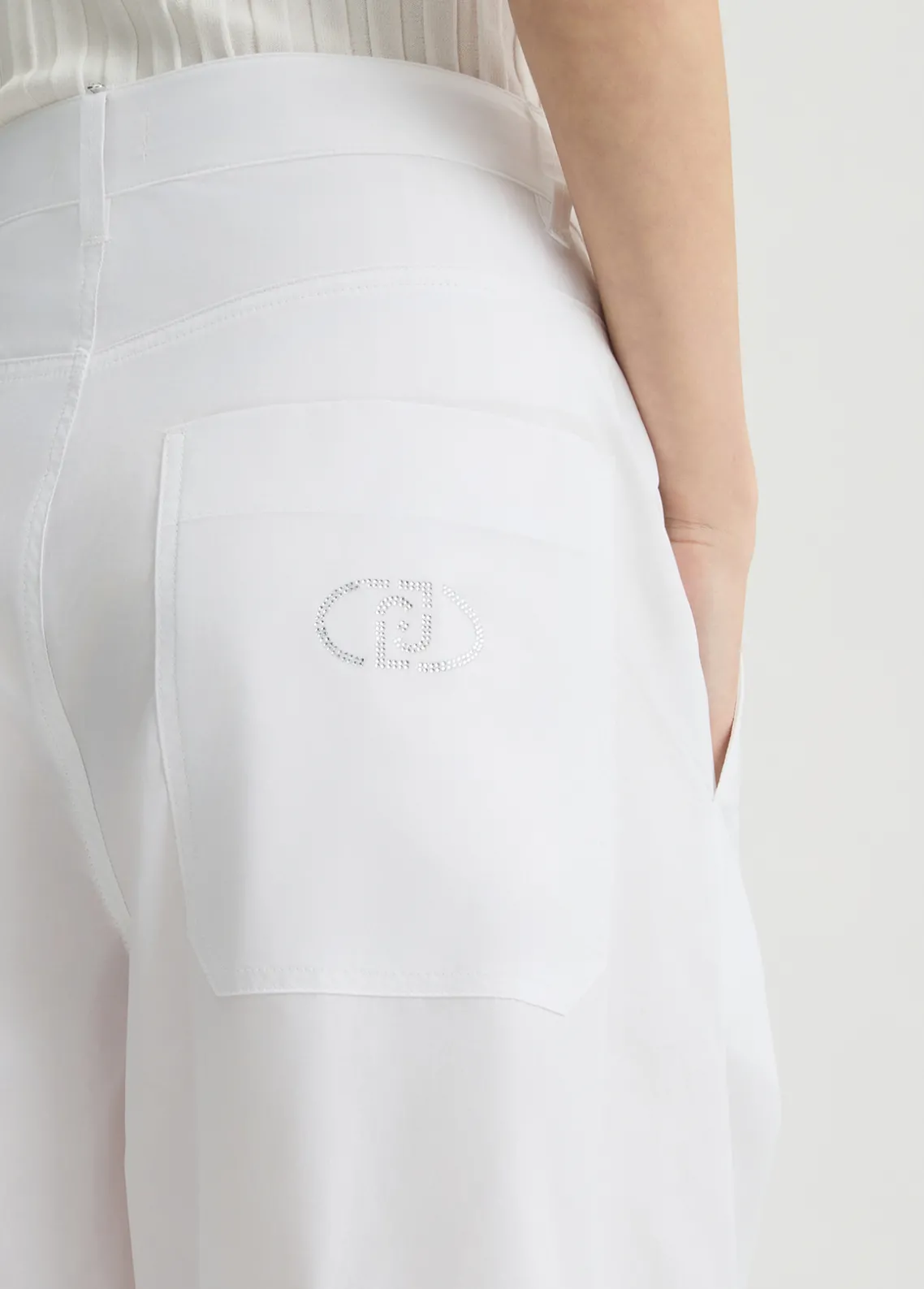 Liu Jo Pantalón acampanado de algodón-Mujer Pantalones