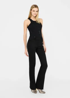 Liu Jo Pantalón acampanado de bull de algodón-Mujer Pantalones