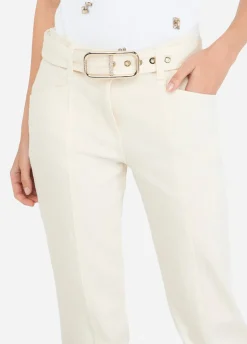Liu Jo Pantalón acampanado de bull de algodón-Mujer Pantalones