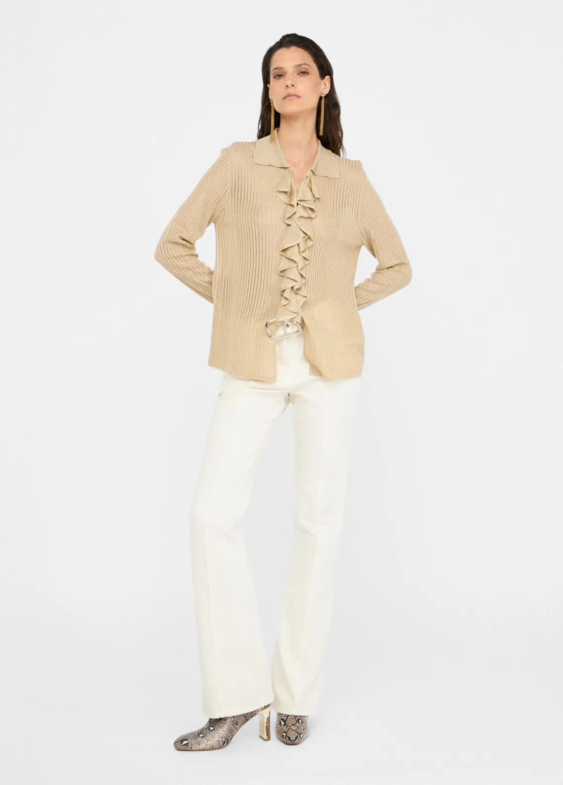 Liu Jo Pantalón acampanado de bull de algodón-Mujer Pantalones