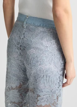 Liu Jo Pantalón acampanado de encaje-Mujer Pantalones