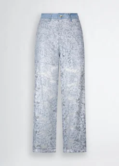 Liu Jo Pantalón acampanado de encaje-Mujer Pantalones