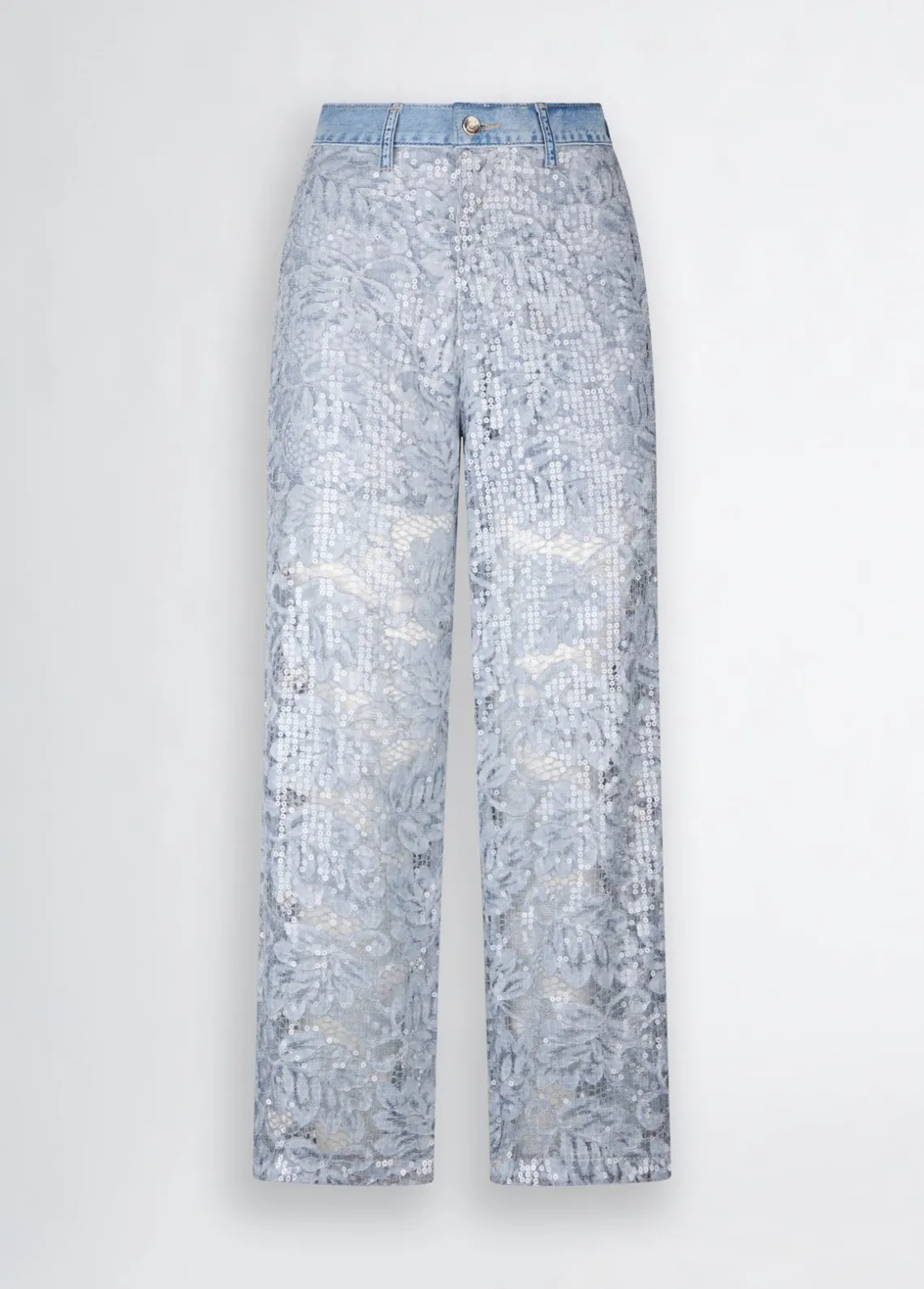 Liu Jo Pantalón acampanado de encaje-Mujer Pantalones