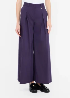 Liu Jo Pantalón acampanado de popelina-Mujer Pantalones