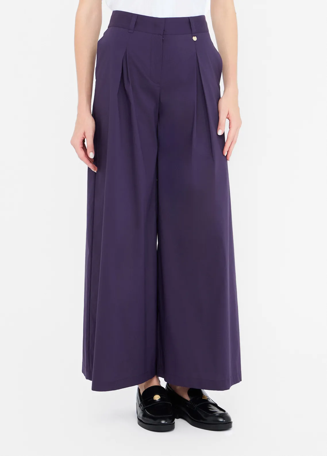 Liu Jo Pantalón acampanado de popelina-Mujer Pantalones