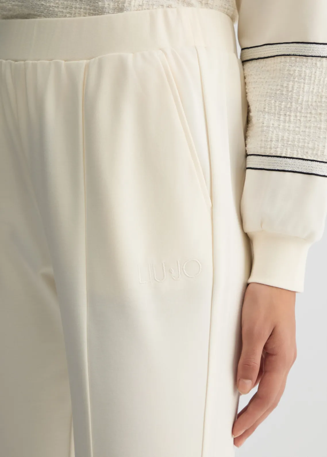 Liu Jo Pantalón acampanado de punto-Mujer Ropa Deportiva|Pantalones