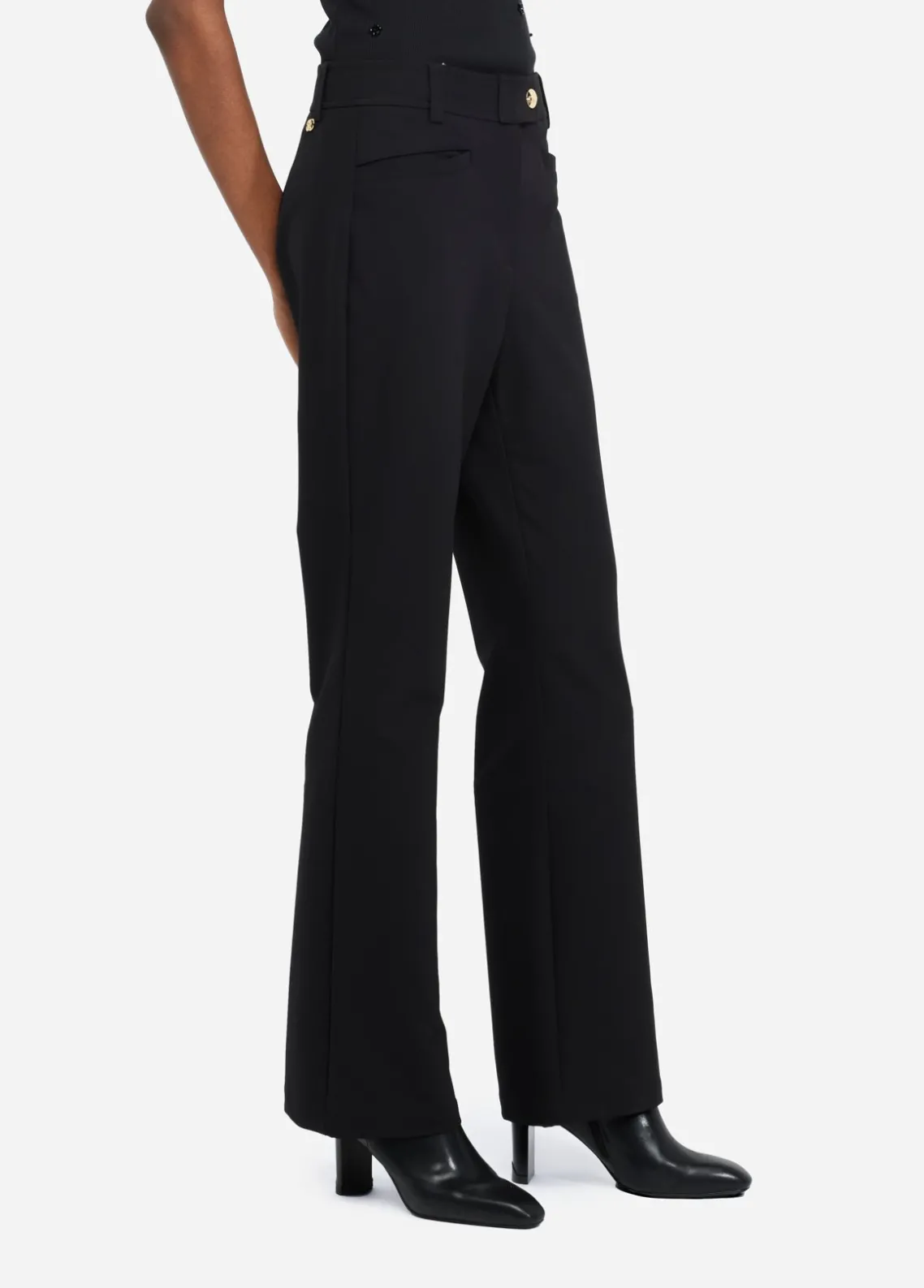 Liu Jo Pantalón acampanado de talle alto-Mujer Ropa Deportiva|Pantalones