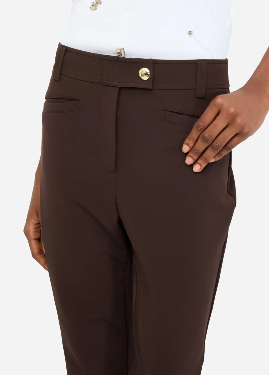 Liu Jo Pantalón acampanado de talle alto-Mujer Ropa Deportiva|Pantalones