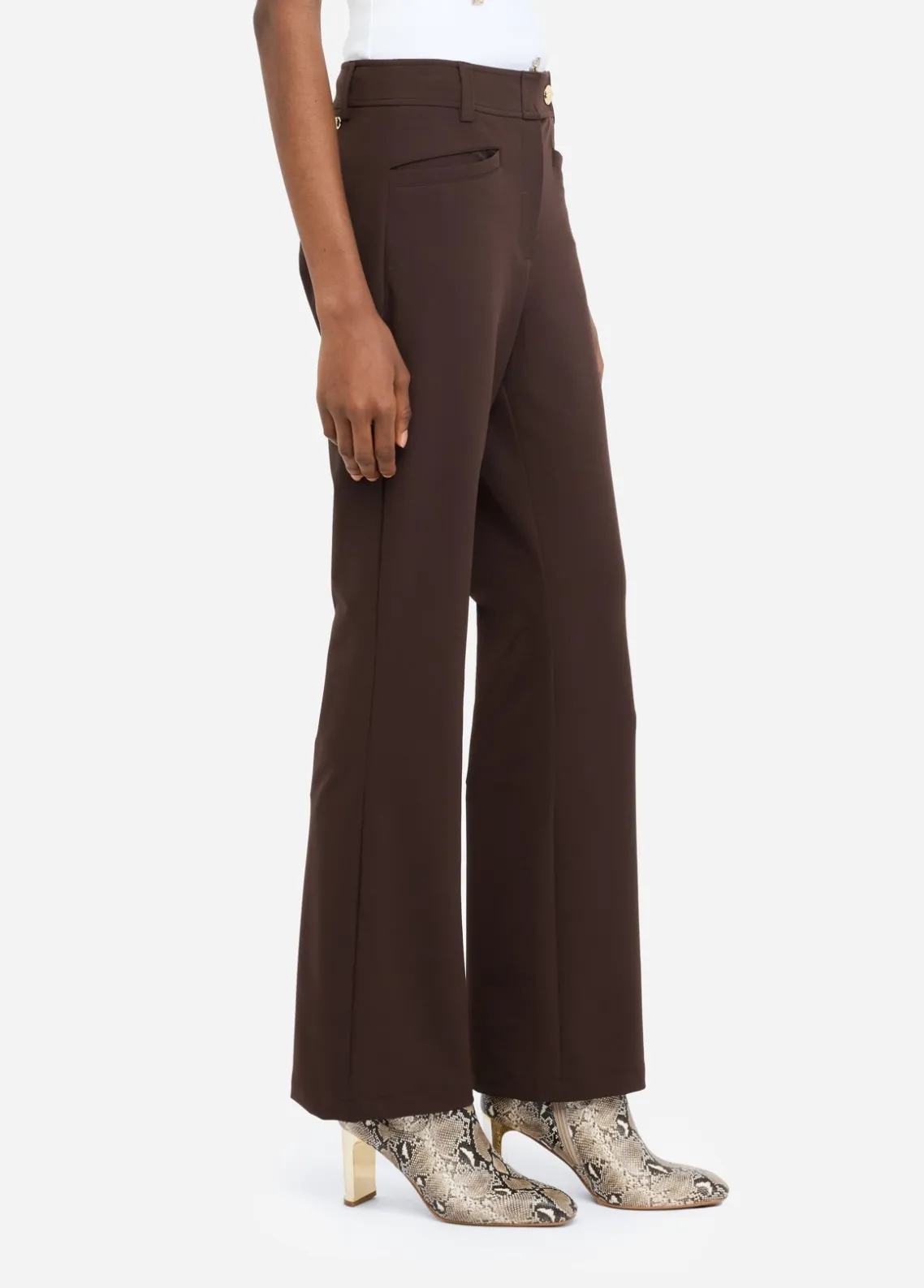 Liu Jo Pantalón acampanado de talle alto-Mujer Ropa Deportiva|Pantalones