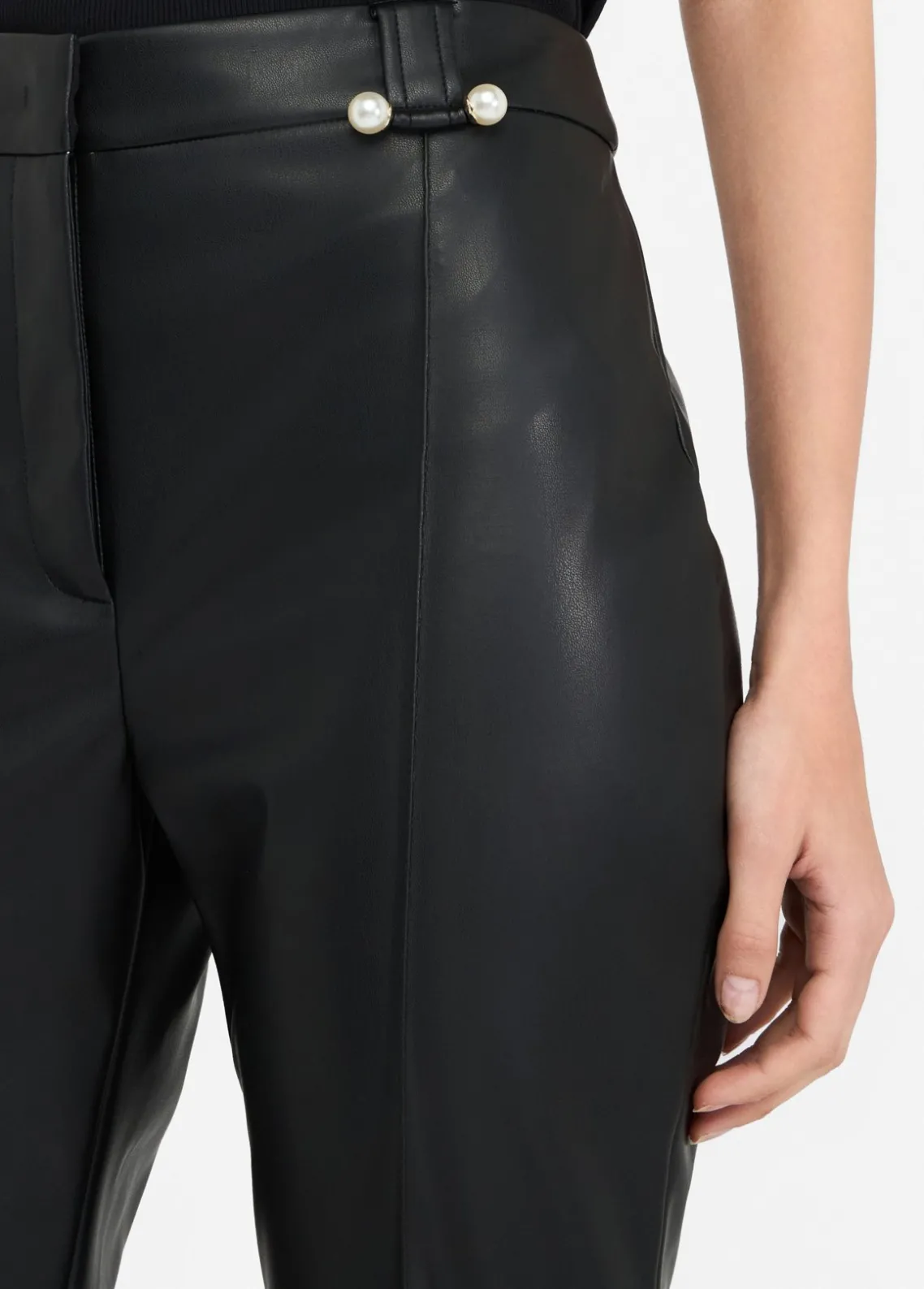 Liu Jo Pantalón acampanado de tejido revestido-Mujer Pantalones