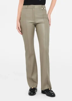 Liu Jo Pantalón acampanado de tejido revestido-Mujer Pantalones