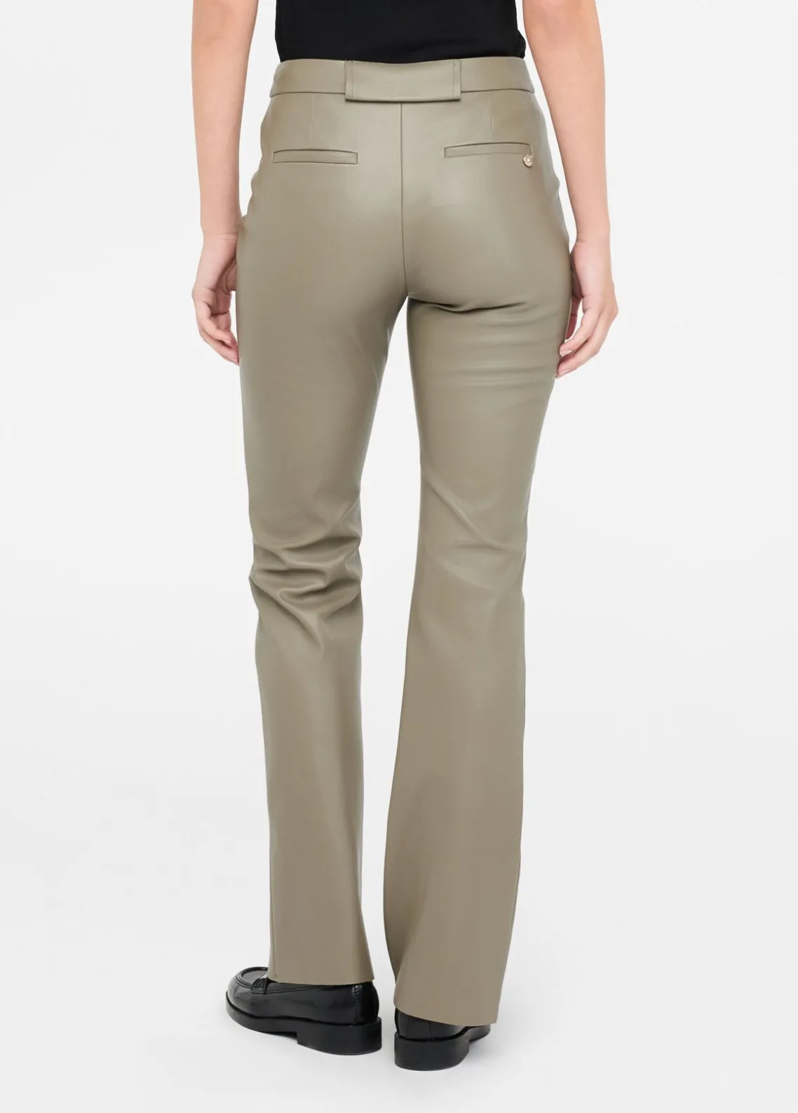 Liu Jo Pantalón acampanado de tejido revestido-Mujer Pantalones
