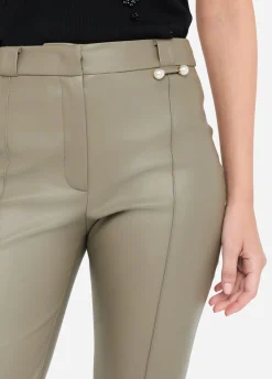 Liu Jo Pantalón acampanado de tejido revestido-Mujer Pantalones