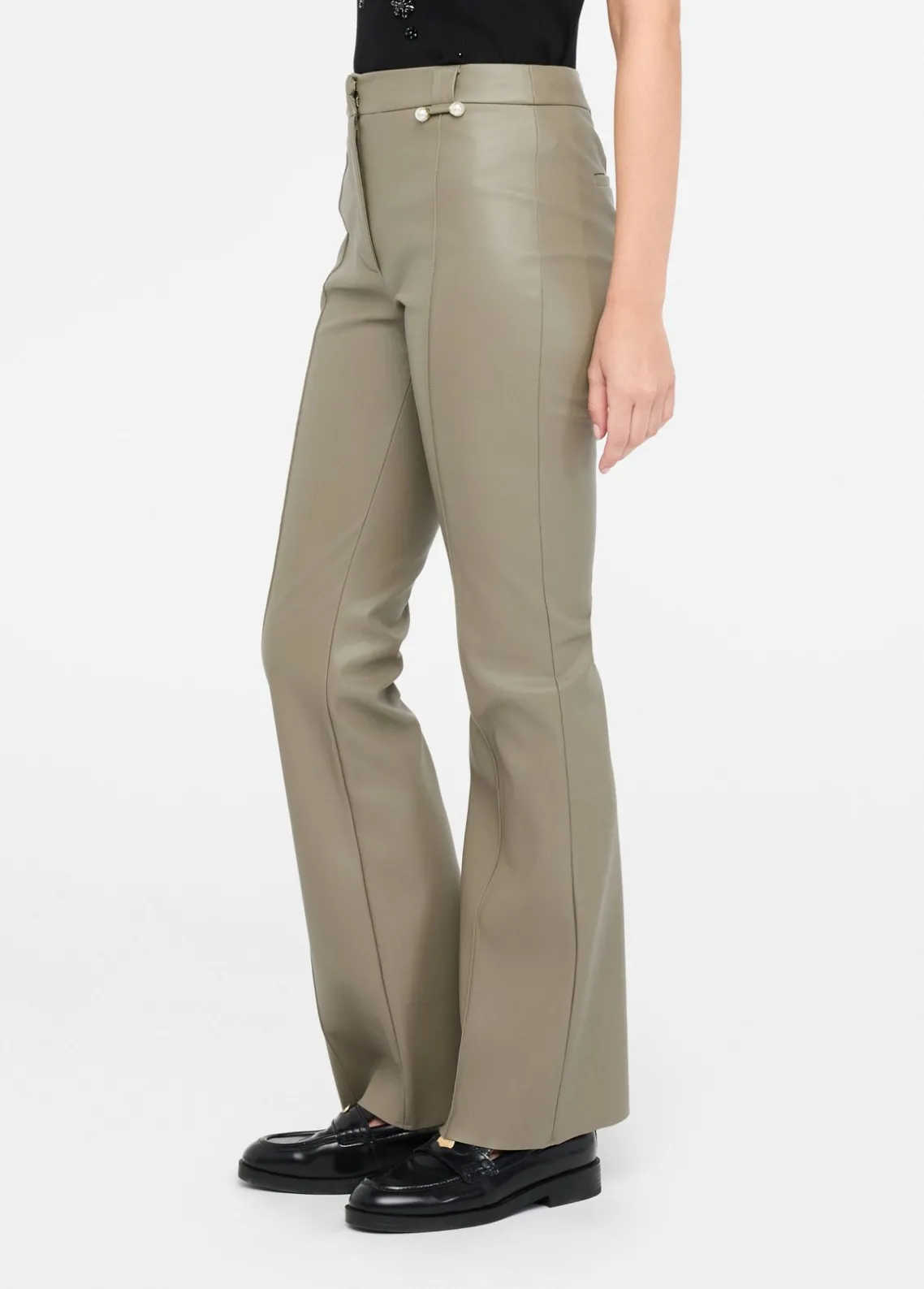 Liu Jo Pantalón acampanado de tejido revestido-Mujer Pantalones