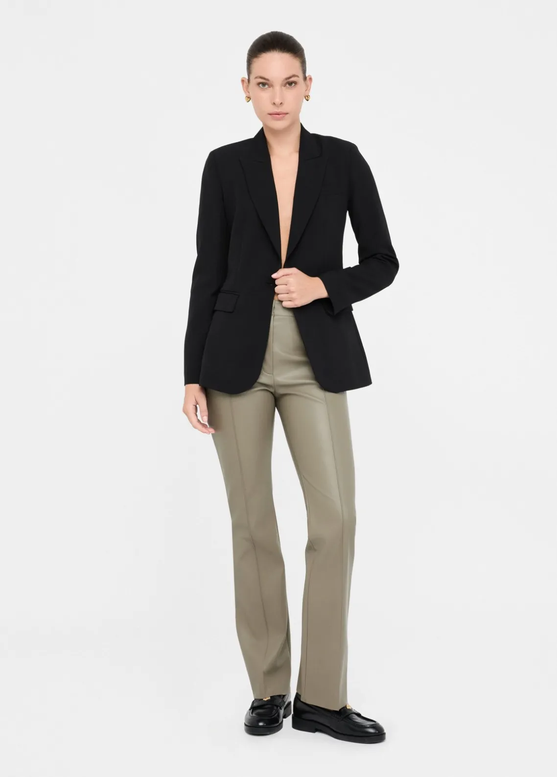 Liu Jo Pantalón acampanado de tejido revestido-Mujer Pantalones