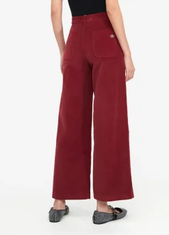 Liu Jo Pantalón acampanado de terciopelo-Mujer Pantalones