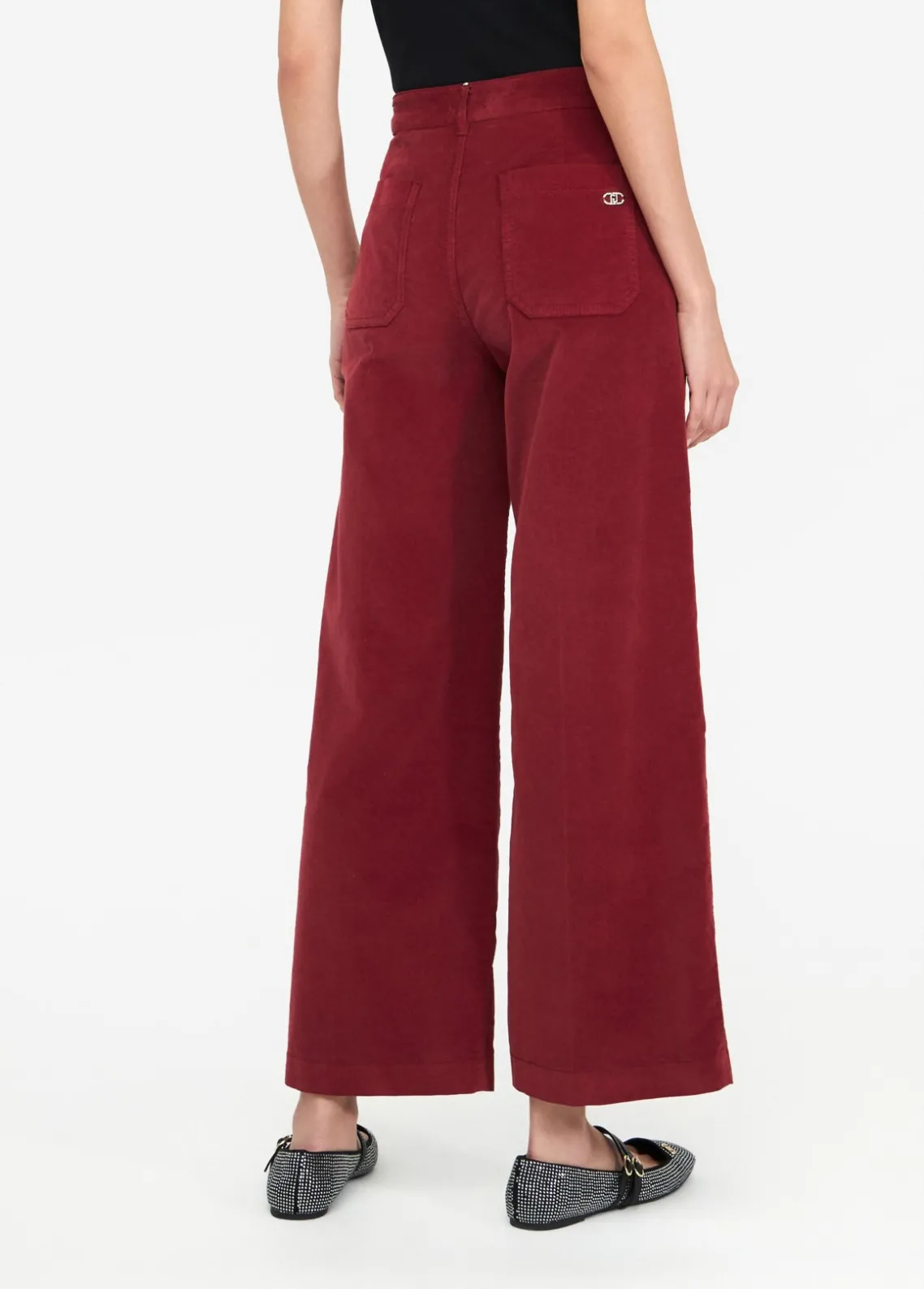 Liu Jo Pantalón acampanado de terciopelo-Mujer Pantalones