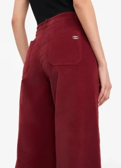 Liu Jo Pantalón acampanado de terciopelo-Mujer Pantalones