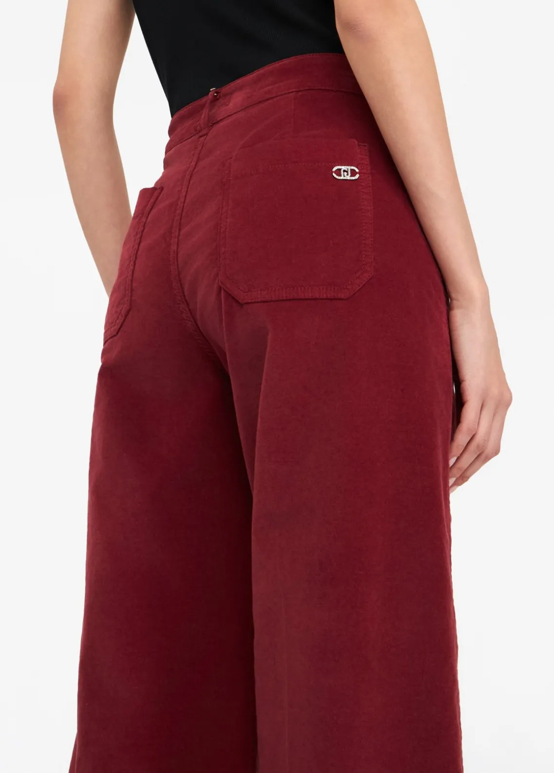 Liu Jo Pantalón acampanado de terciopelo-Mujer Pantalones