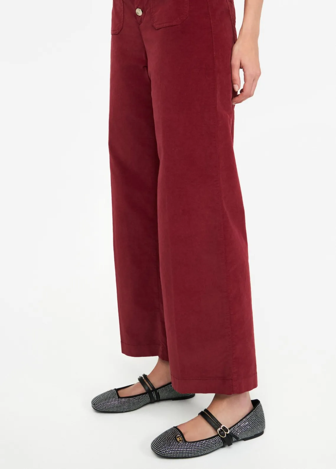 Liu Jo Pantalón acampanado de terciopelo-Mujer Pantalones