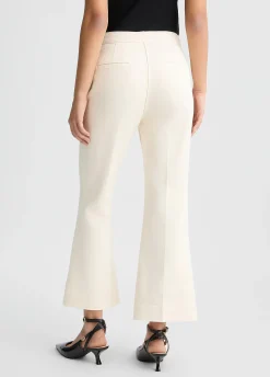 Liu Jo Pantalón acampanado tobillero de algodón-Mujer Pantalones