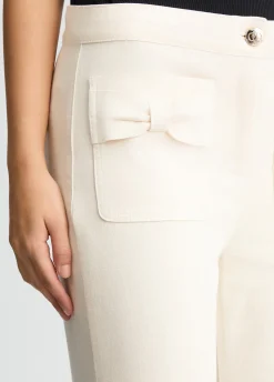 Liu Jo Pantalón acampanado tobillero de algodón-Mujer Pantalones