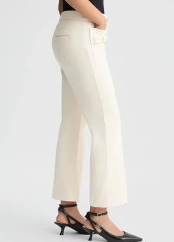 Liu Jo Pantalón acampanado tobillero de algodón-Mujer Pantalones