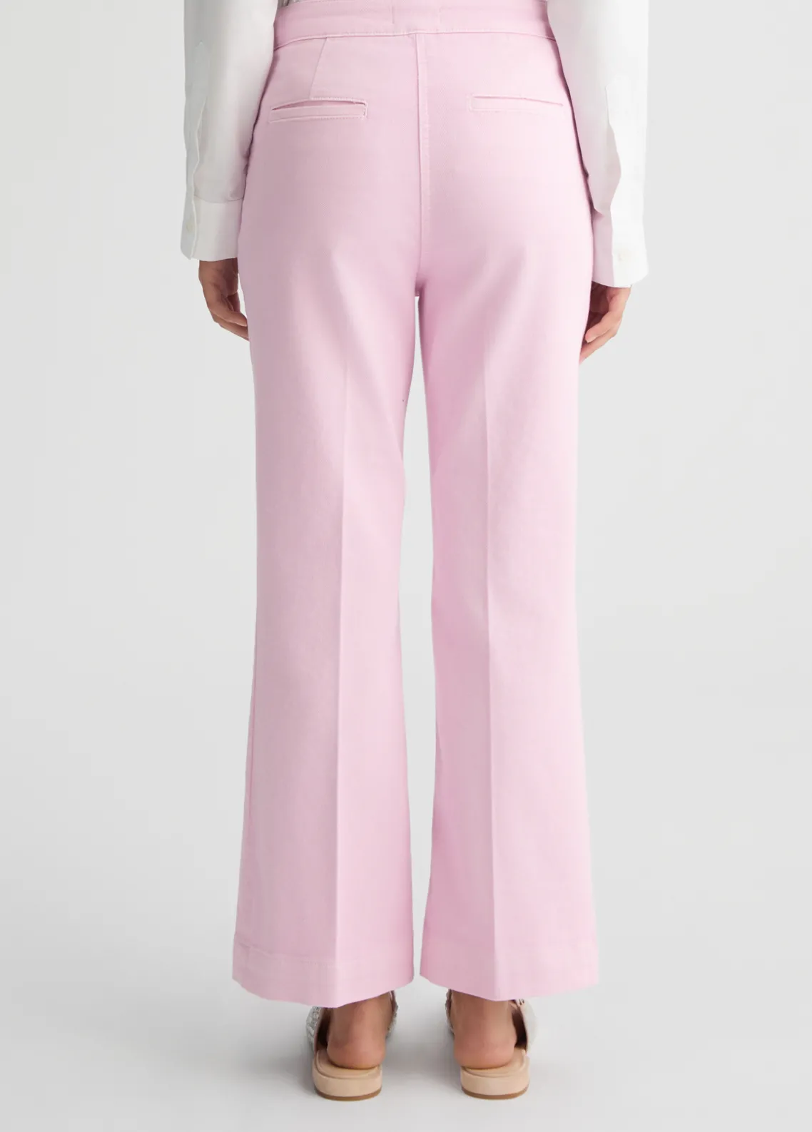 Liu Jo Pantalón acampanado tobillero de algodón-Mujer Pantalones