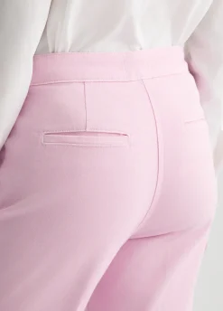 Liu Jo Pantalón acampanado tobillero de algodón-Mujer Pantalones