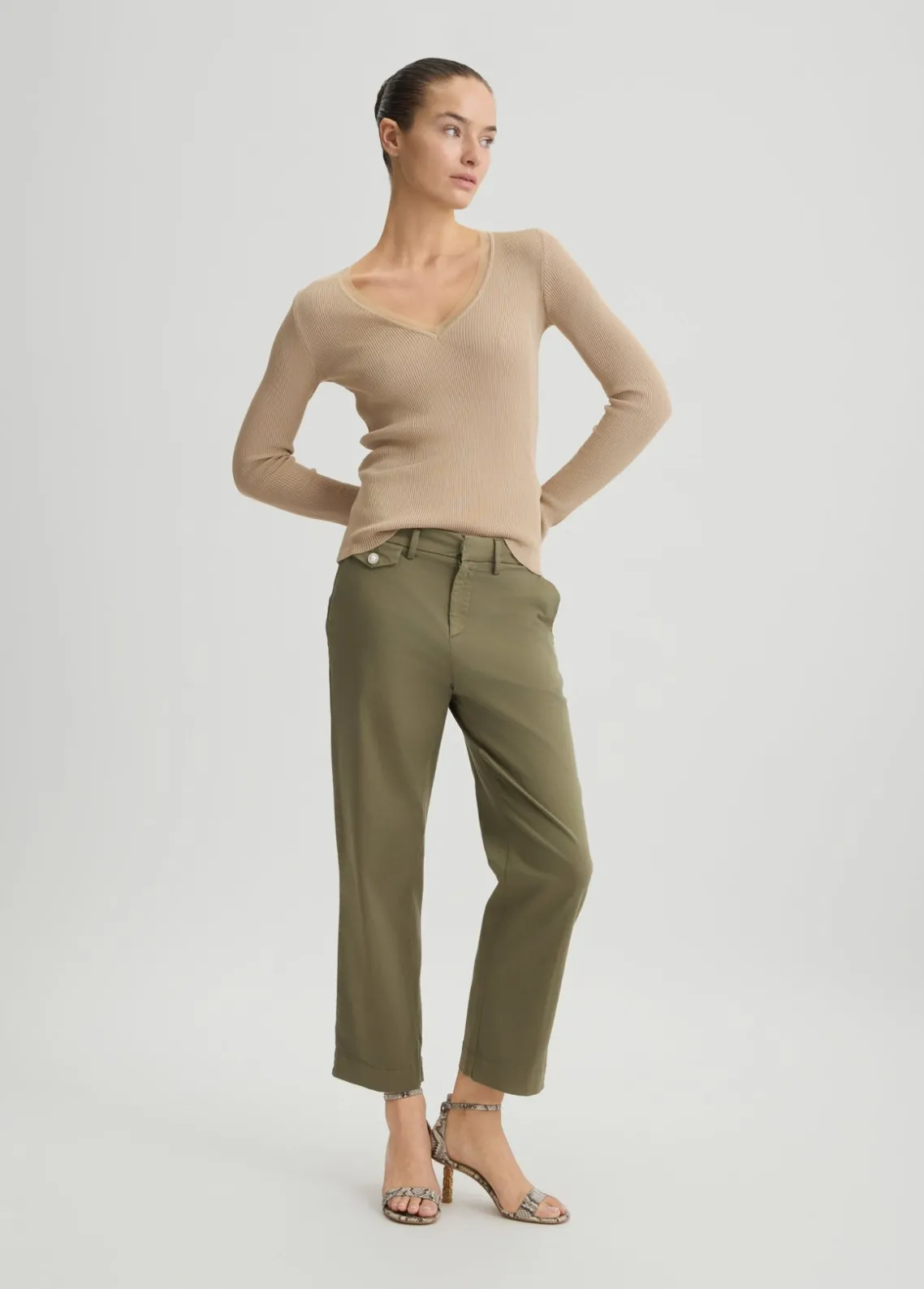 Liu Jo Pantalón chino tobillero-Mujer Pantalones
