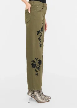 Liu Jo Pantalón con bordados-Mujer Pantalones