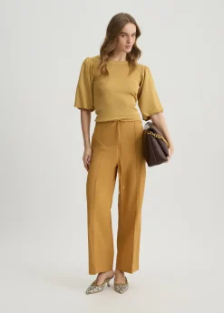 Liu Jo Pantalón con cinturón-Mujer Pantalones